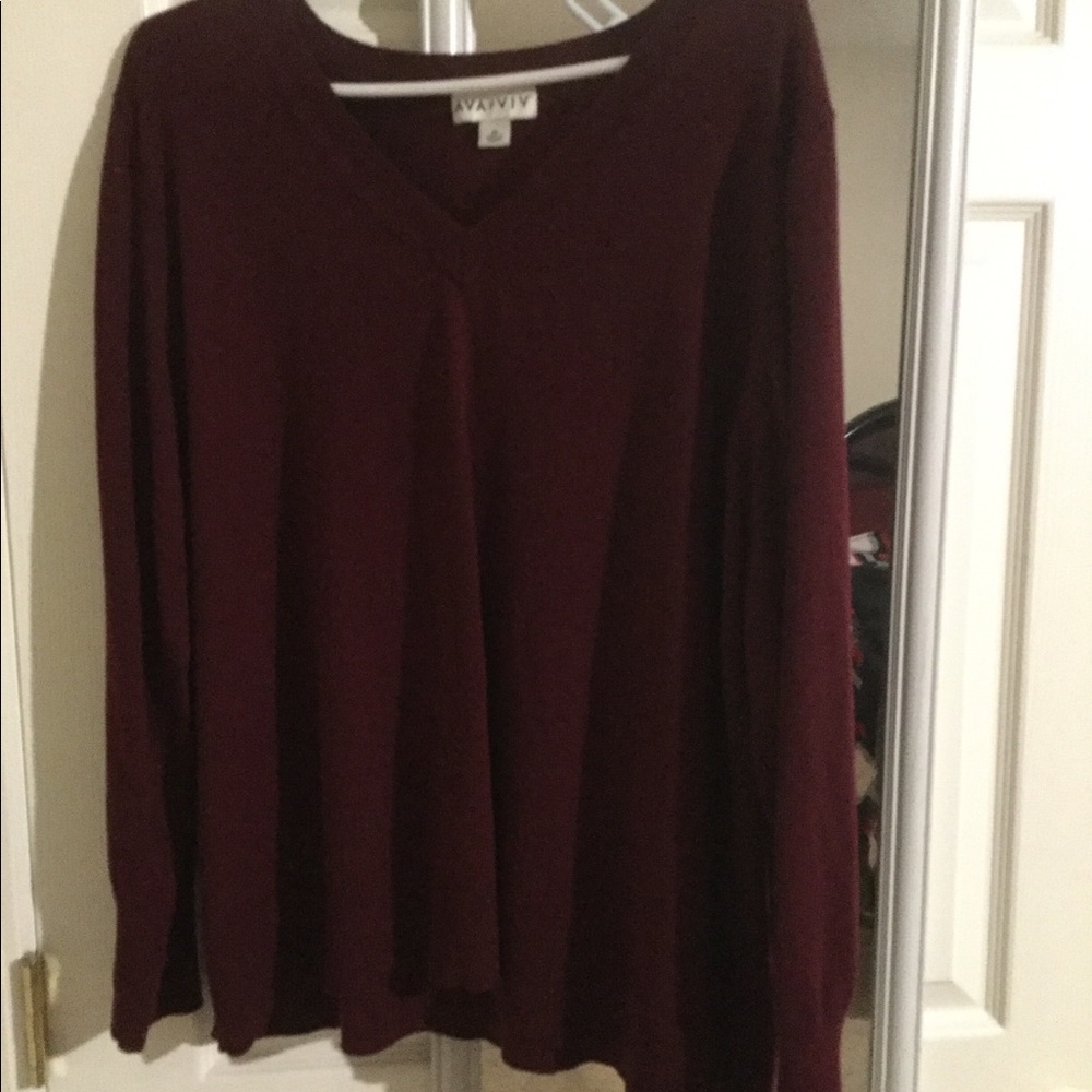 Ava & Viv Burgundy Sweater